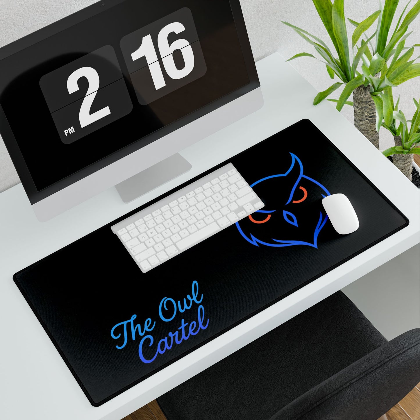 Owl Cartel Desk Mat - Stylish Office Decor, Gamer Accessories, Modern Desk Pad, Custom Mouse Pad, Unique Gift Idea